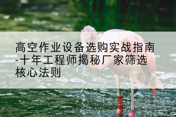 梨树剪叉式升降机厂家-高空作业设备选购实战指南-十年工程师揭秘厂家筛选核心法则
